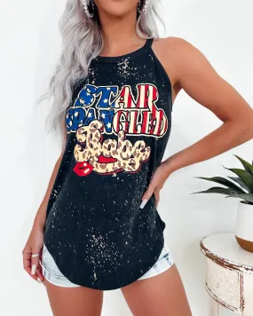 Star Spangled Babe Tank - Black