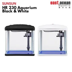 SUNSUN HR-230 Aquarium (23cm) - Tank Only  (Black / White)