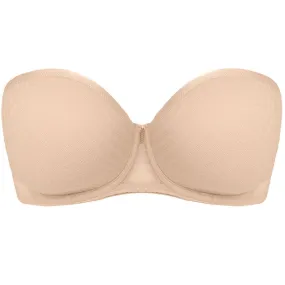Tailored Moulded Strapless Bra Natural Beige Nude - Freya