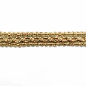 Tan and Emerald Green High Quality Decorative Gimp Trim by the yard