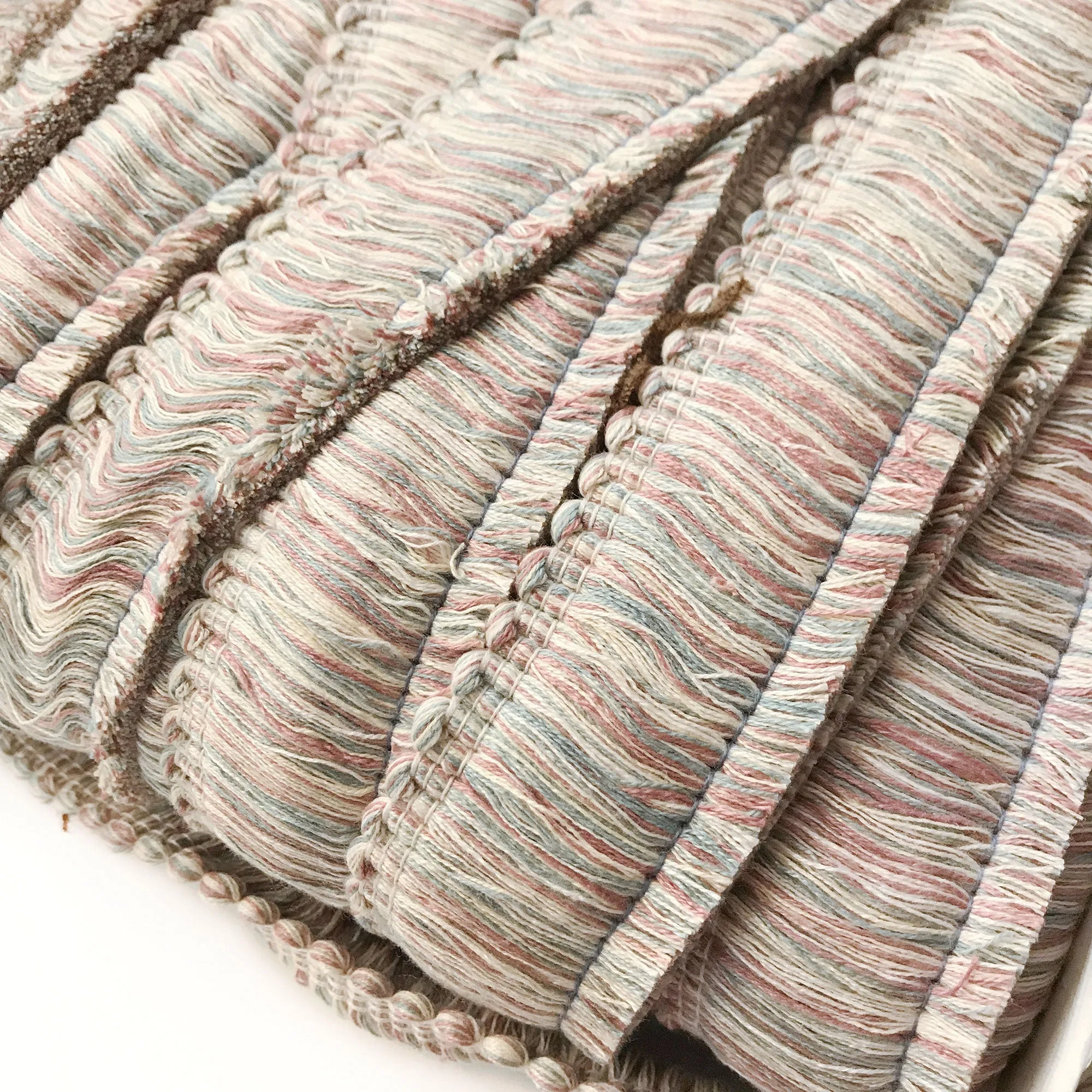 Teal and Mauve High Quality Decorative Brush Fringe Trim by the yard