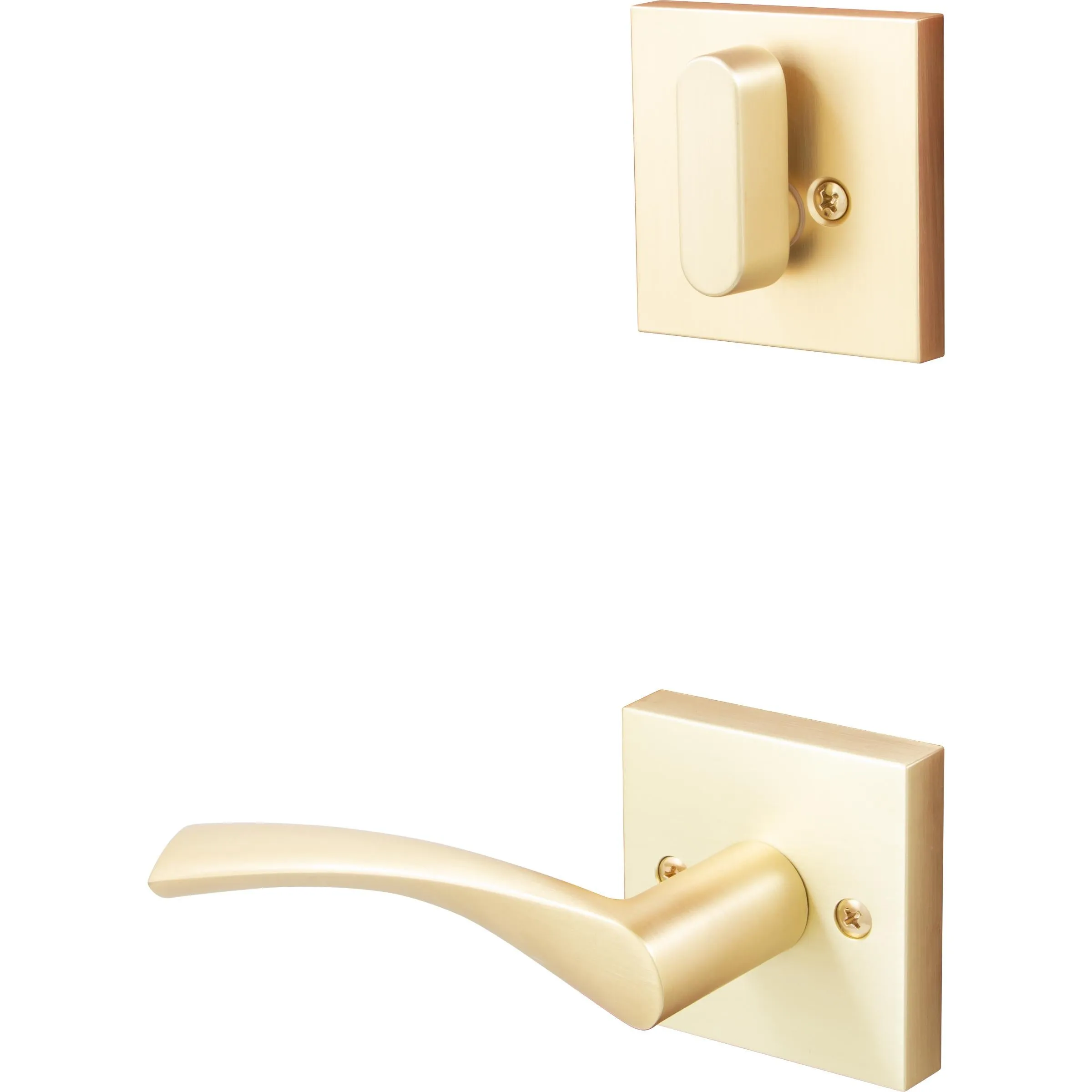 Turin Door Lever with Square Rosette, Interior Handleset Trim