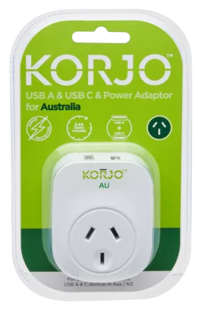 USB A C & Power Adaptor for Australia (USB AC AU)