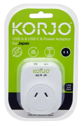 USB A C & Power Adaptor for Japan (USB ACJA)