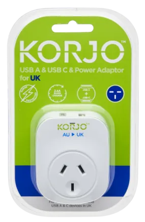 USB A C & Power Adaptor for UK (USB ACUK)