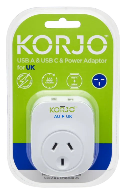USB A C & Power Adaptor for UK (USB ACUK)
