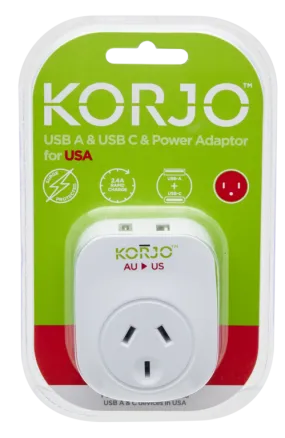 USB A C & Power Adaptor for USA (USB ACUS)
