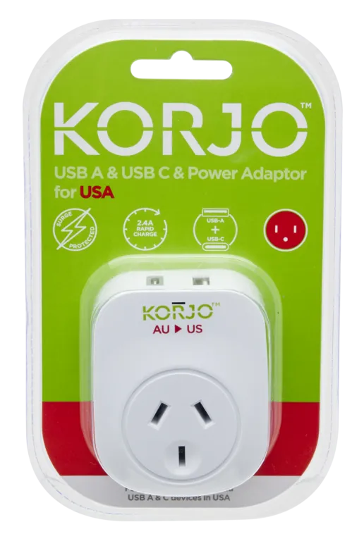 USB A C & Power Adaptor for USA (USB ACUS)