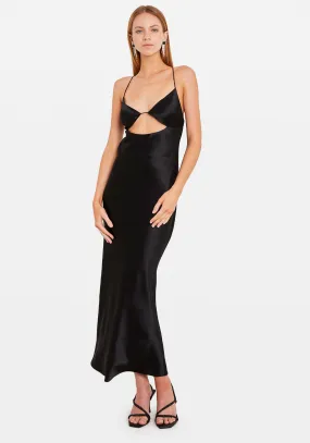 VALERIE MIDI DRESS BLACK