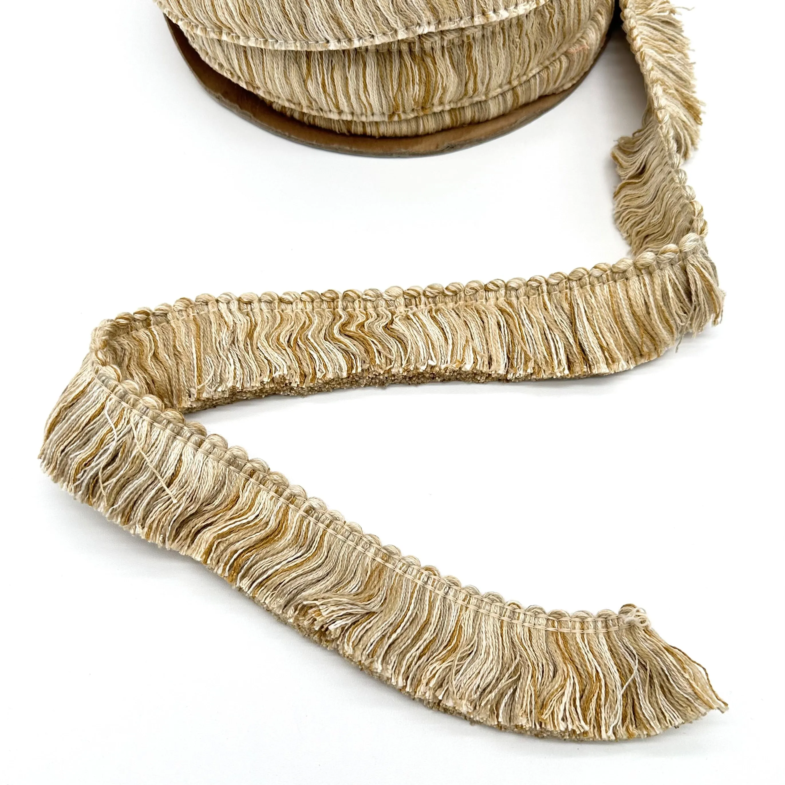 Vanilla Beige High Quality Decorative Brush Fringe Trim by the yard