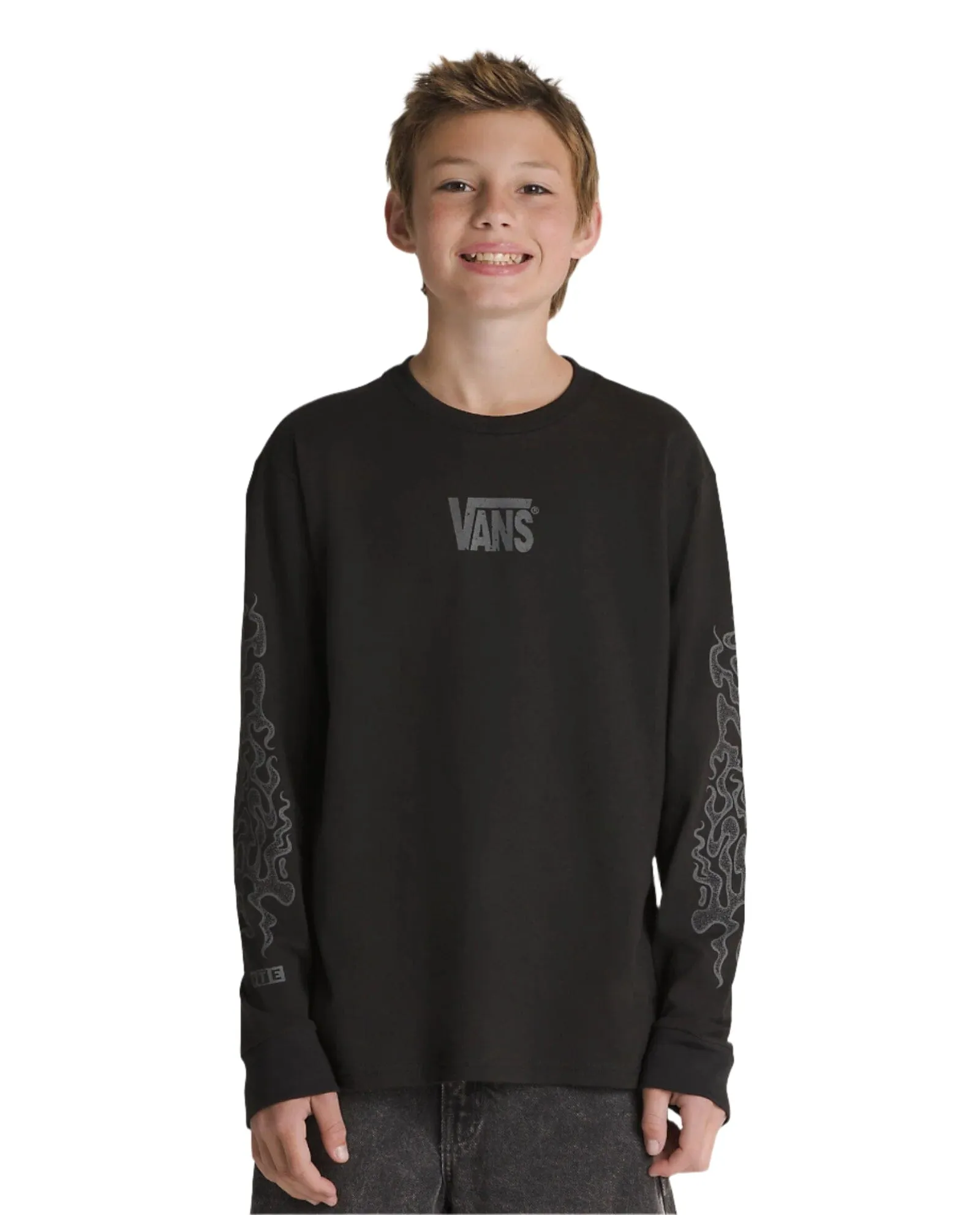 VANS Youth MTE Wavy Dune Long Sleeve T-Shirt Black