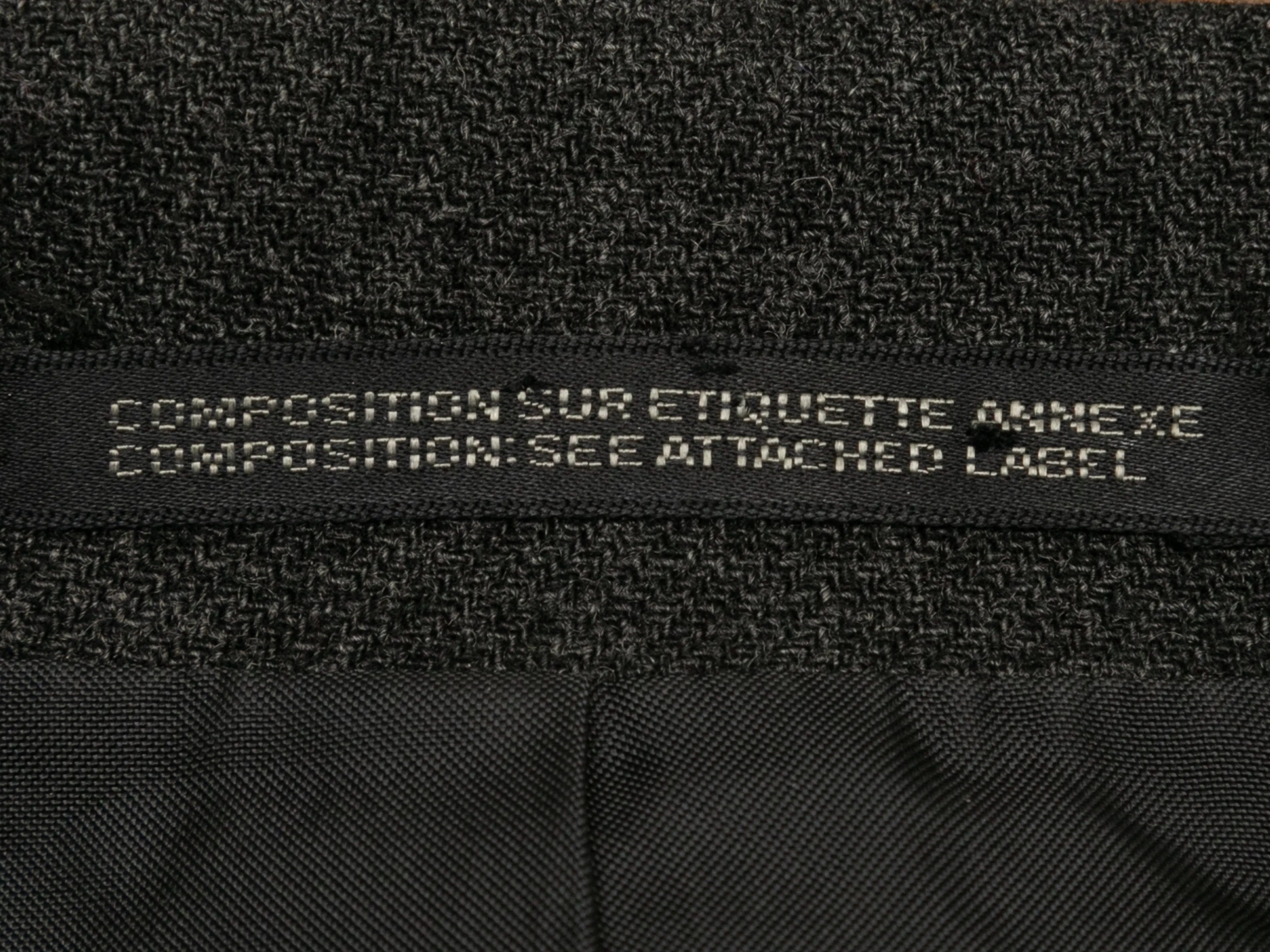 Vintage Charcoal Yohji Yamamoto Noir Wool Maxi Skirt Suit Designer Size 3