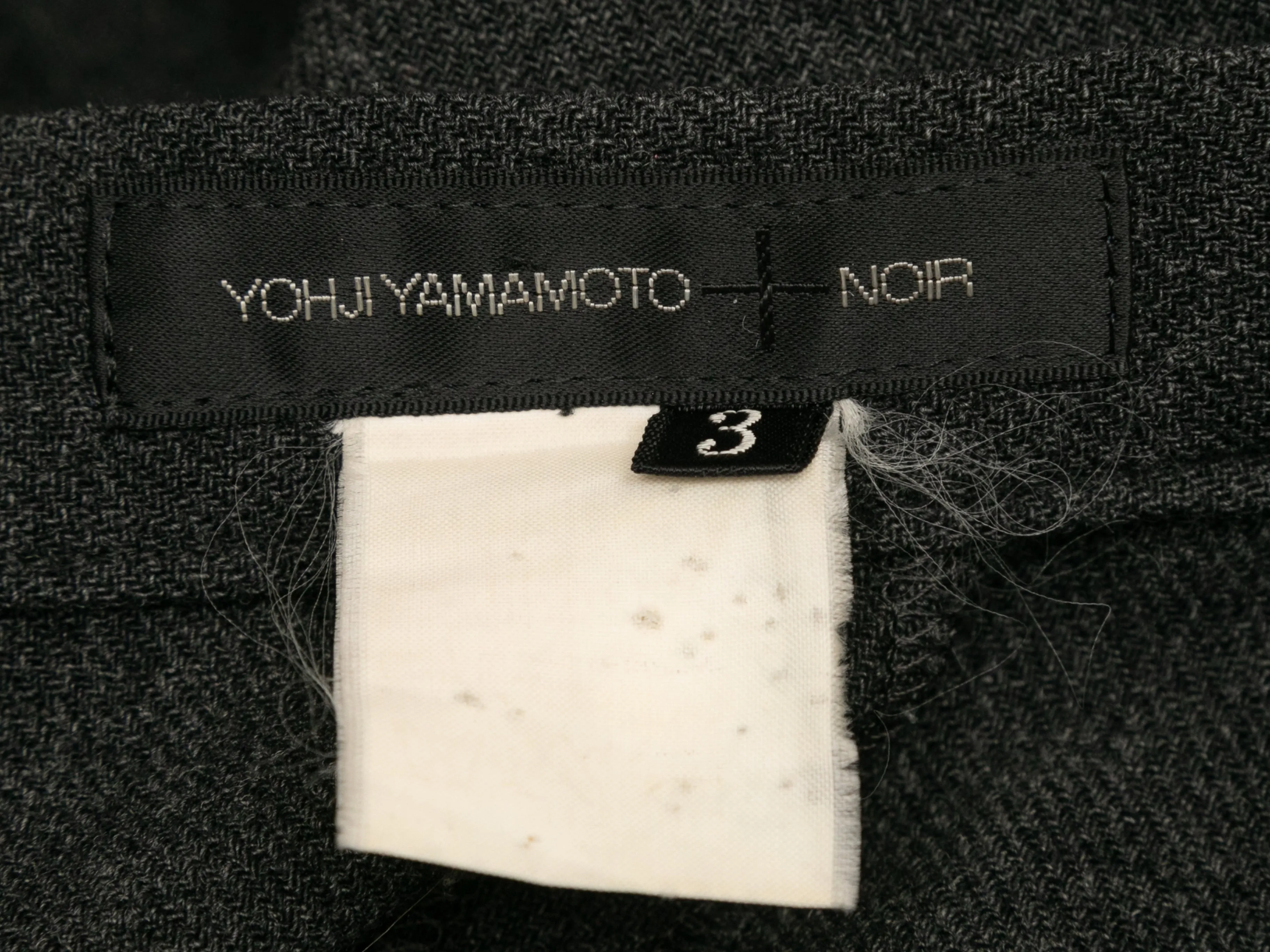 Vintage Charcoal Yohji Yamamoto Noir Wool Maxi Skirt Suit Designer Size 3