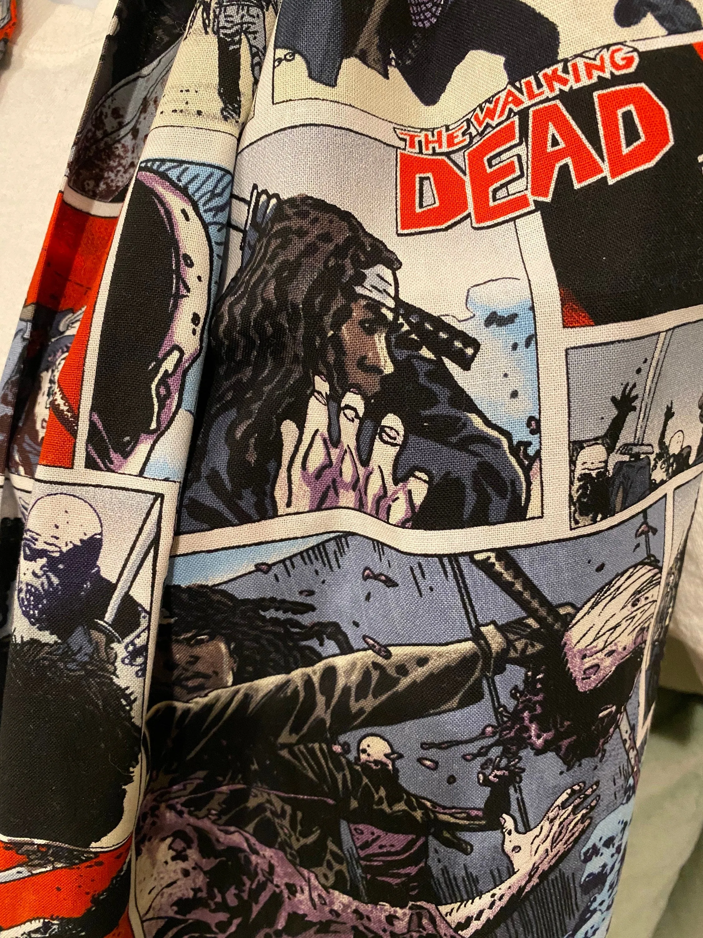Walking Dead Infinity Scarf - Handmade Print Accessory | Zombie Apocalypse Fashion | Unique Undead Gift