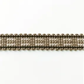 Warm Gray and Black High Quality Gimp Trim by the yard