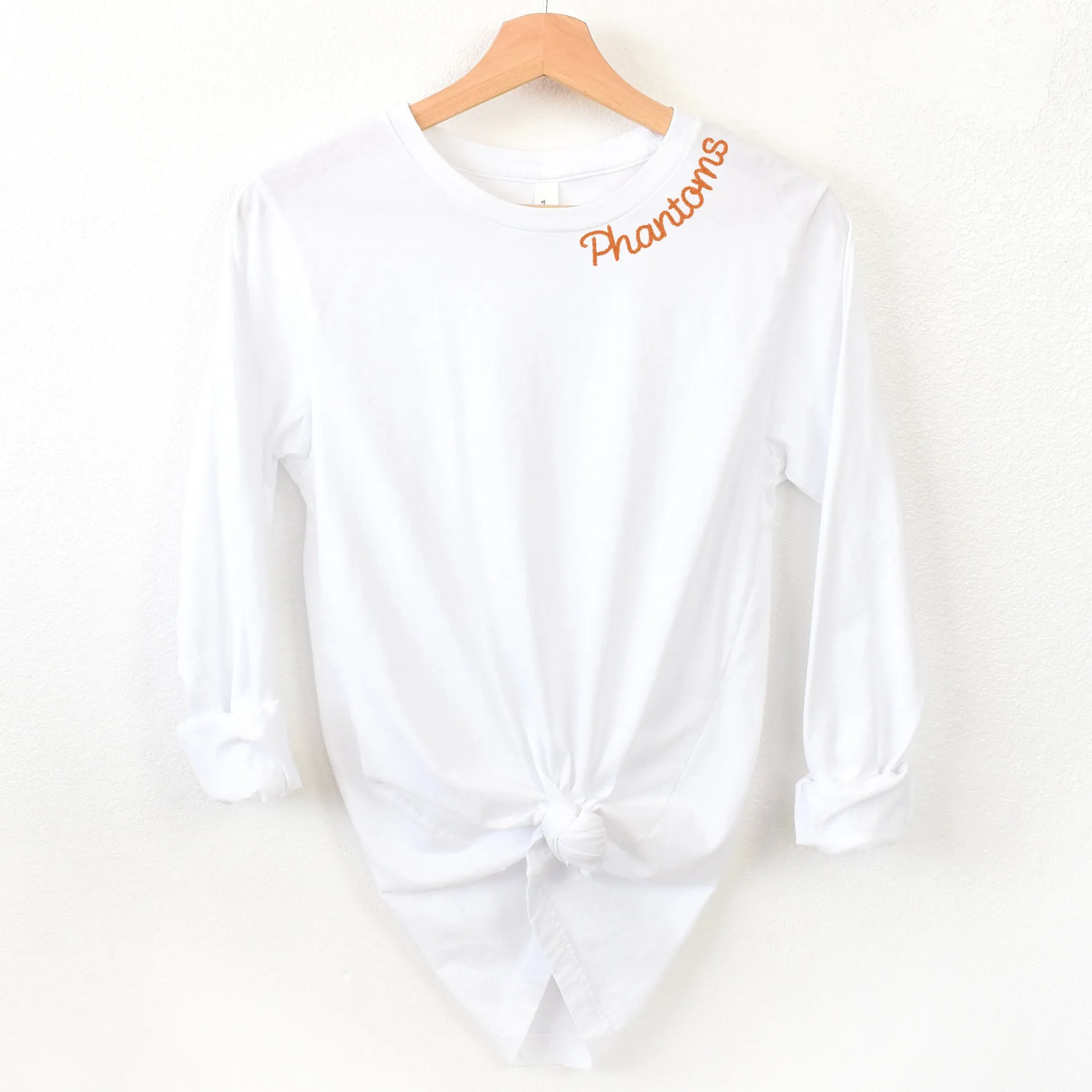 West De Pere Phantoms Minimalist Chainstitch Long Sleeve Tee