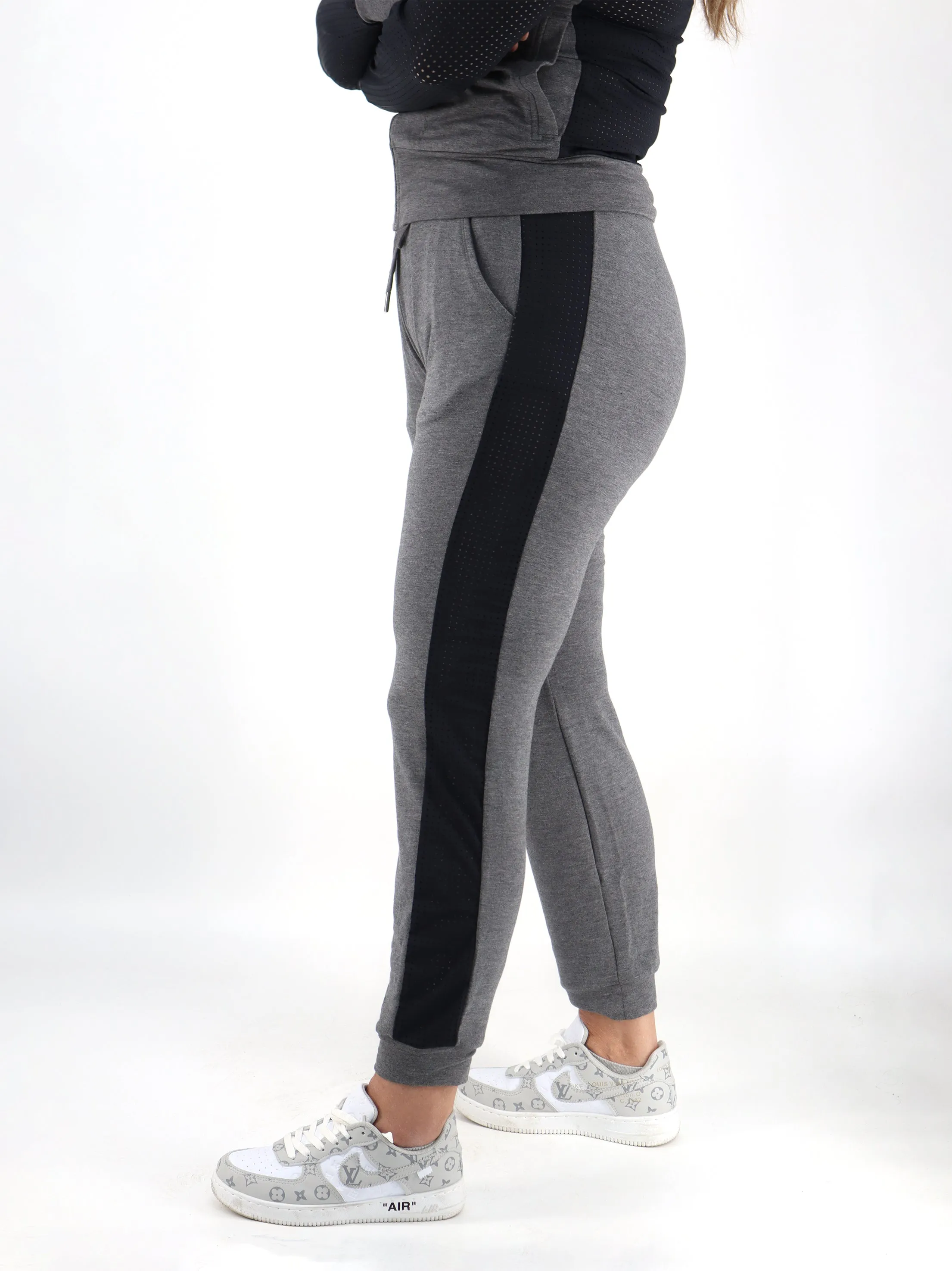 Women's Colorblocked Sweatpants,Grey