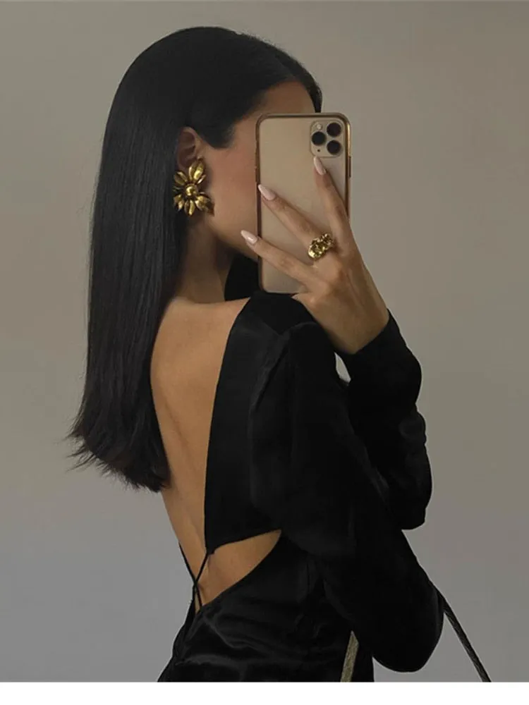 Women's Fashion Round Neck Long Sleeve Dress Bodycon Autumn Winter Mini Club Party Dress - WD8143