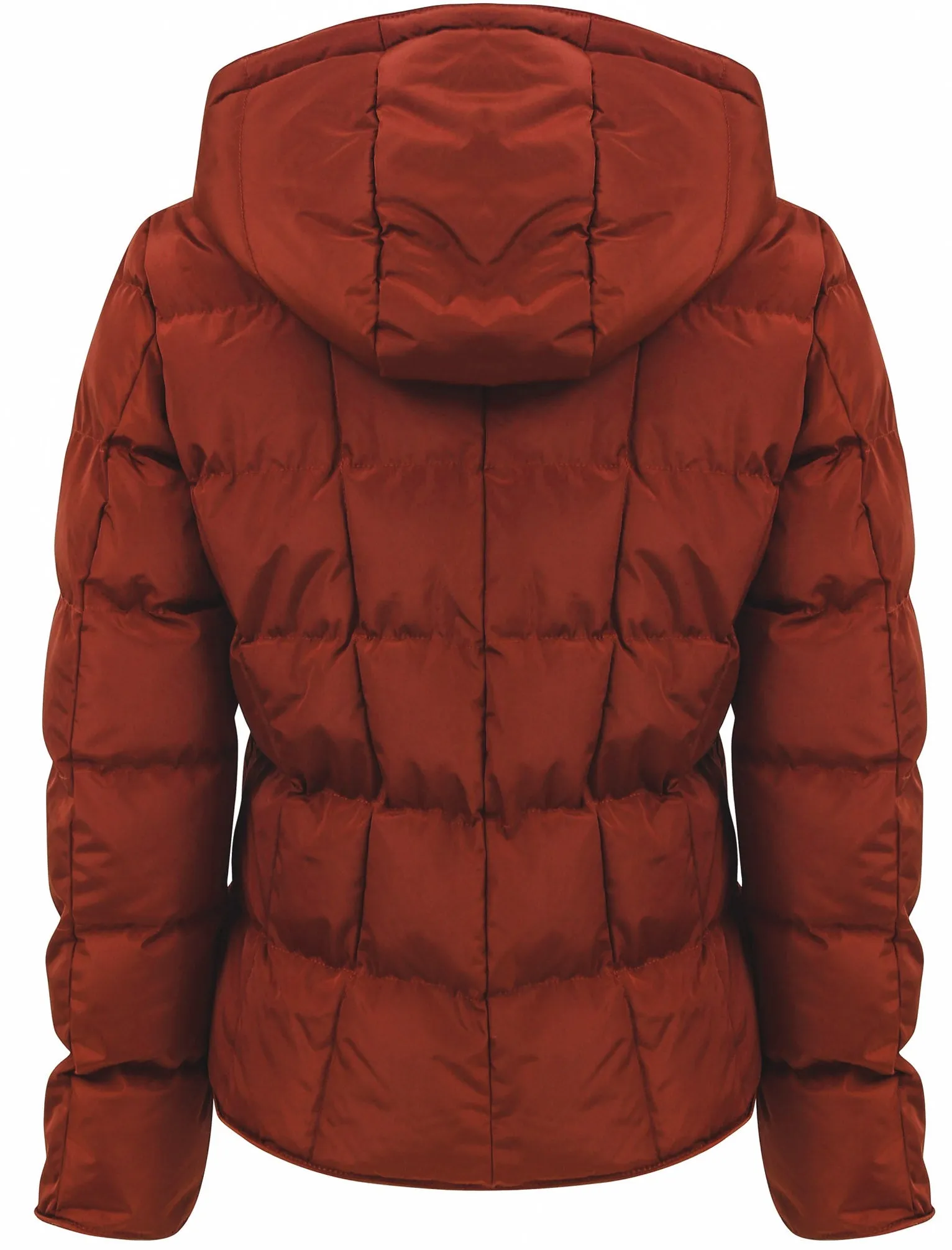 Wookie Quilted Hooded Jacket In Smoked Paprika - Tokyo Laundry