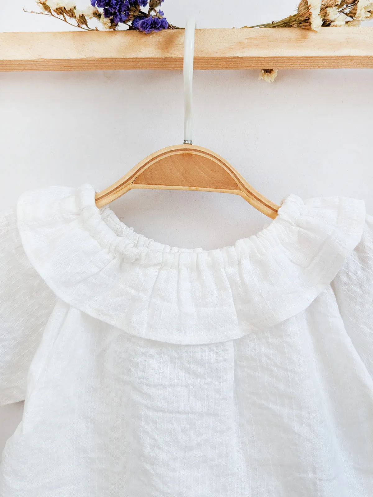 Zig Zag Cotton Printed Baby Girl Skirt With White Frilled Top